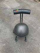 Yoga Ball Balance Chair with Backrest and Rolling Base