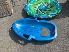 Foam Sled with Four Handles and Plastic Sled Set