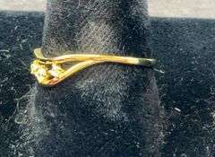 Gold over sterling silver ring size 8