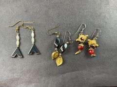 Three Sets Of Dangling Earrings