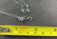 Sterling silver infinity necklace 18in
