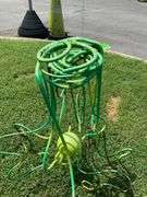 Green Metal Swirling Yard Decoration, 27″H
