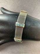 Bracelet Made In Thailand With Blue Topaz Like Stones 22.1 grams Sterling Silver size 7"