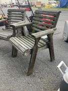 Outdoor Slatted Arm Chairs