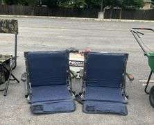 Blue Folding Stadium Seats with Armrests