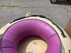 Bronco Inflatable Tube with Purple Interior and Handles