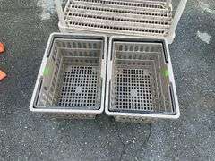 Gray Plastic Handheld Baskets