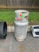 Propane Tank for Forklift Application, Approximately Half Full