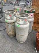 Four Empty Forklift Propane Cylinders