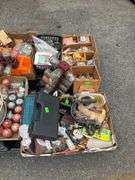 Pallet Lot of Assorted Hardware, Tools, and Electrical Components from the Estate of George R. Rotenberry