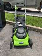 Greenworks Electric Lawn Mower with 18-Inch Cutting Width