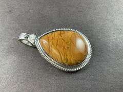 Silvertone Jasper pendant