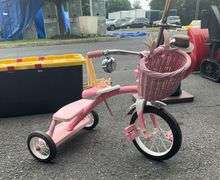 Radio Flyer Pink Tricycle with Basket and Streamers