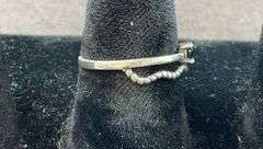 Sterling silver open end ring size 6.5