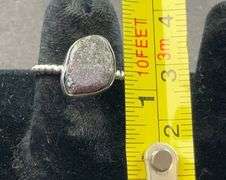 Sterling silver rough cut ruby size 5