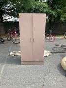 Metal Two-Door Cabinet with Interior Shelf, 30”Lx19”Wx63”H