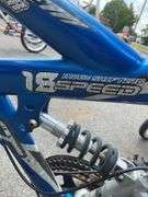 Blue NEXT 18-Speed Full Suspension Bicycle