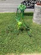 Green Metal Swirling Yard Decoration, 27″H