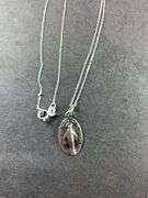 Sterling silver religious necklace 18in