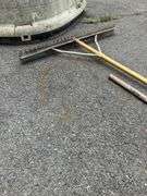 Gravel Rack and Floor Squeegee with Metal Handles