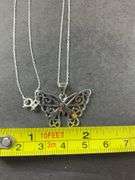 Sterling silver butterfly necklace 18in