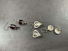 Three Sets Of Dangling Earrings