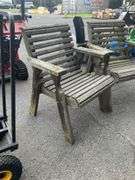 Outdoor Slatted Arm Chairs