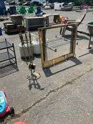 Brass Fireplace Screen with Brass Tone Tools