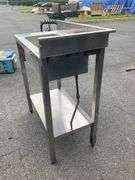 Commercial Stainless Steel Utility Sink with Drainage and Undershelf