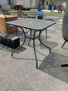 Square Mesh Metal Side Table, 28”x28”