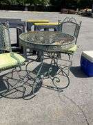 3-Piece Patio Set with Mesh Back Chairs and Round Table
