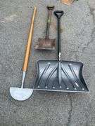 Three Shovels with Metal and Plastic Components