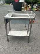 Commercial Stainless Steel Utility Sink with Drainage and Undershelf