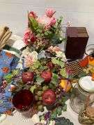 Four Boxes of Decorative Items, Tableware, Textiles, and Collectibles