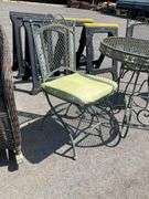 3-Piece Patio Set with Mesh Back Chairs and Round Table