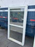 Framed Glass Window Unit with Sliding Panel, 62″H x 34″W