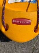 Yellow Rubbermaid Snow Sled with Rope Handle