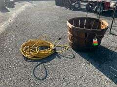 Harvest Basket and Yellow Extension Cord