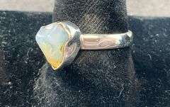 Sterling silver rough opal ring size 7.5