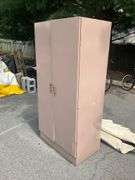 Metal Two-Door Cabinet with Interior Shelf, 30”Lx19”Wx63”H