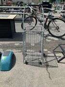 Folding Wire Cart with Four Wheels