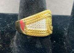 Diamond accent ring size 7 Goldplated