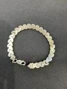 Sterling silver bracelet marked  “Stargold” 7.5in , 8.3gram