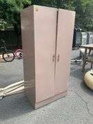 Metal Two-Door Cabinet with Interior Shelf, 30”Lx19”Wx63”H