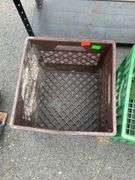 Plastic Storage Crates with Visible Cracks