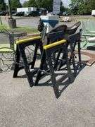 Four Durable Plastic Sawhorses