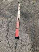 Red 48-Inch Level with Bubble Vials