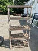 Five-Tier Plastic Shelf Unit, 71”Hx36”Lx18”W