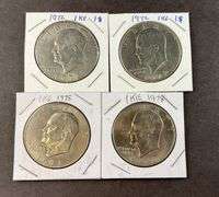 Four Eisenhower dollars 1972/1978