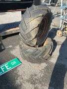 23×10.50-12 Tires with Wheels Showing Dry Rot and Rust